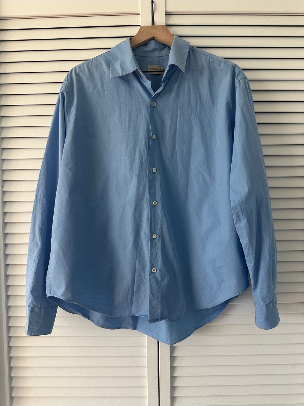 Comme Si La Shirt Classica Cotton In Grecian Blue, Size M — image 4 of 7